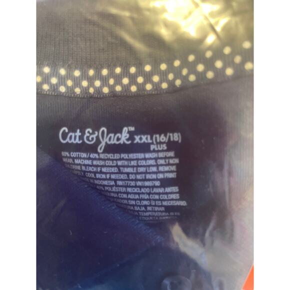 NWT Cat & Jack Kids School Uniform Bundle Size XXL (16/18) Qty 3 Navy Polos - Picture 2 of 2